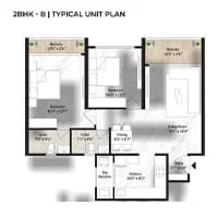 Saheel Itrend Vesta 2.0 Tathawade 2 BHK Floor Plan Image