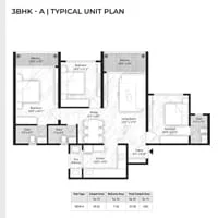 Saheel Itrend Vesta 2.0 Tathawade 3 BHK Floor Plan Image